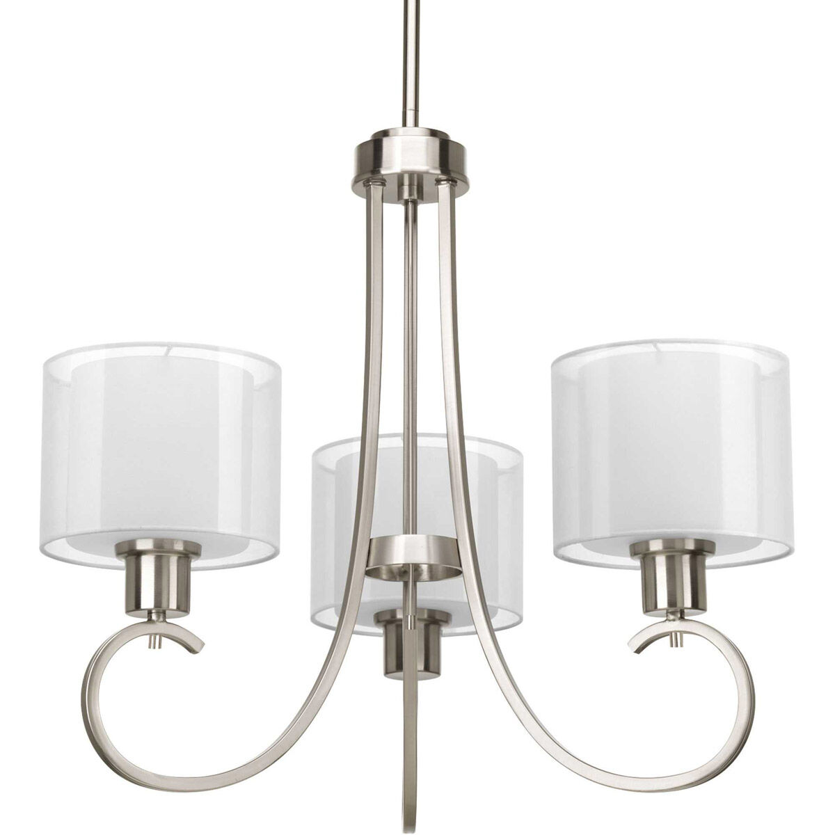 Gladden Pl 3 Light 22 inch Brushed Nickel Chandelier Ceiling Light